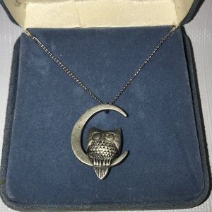 Little Gallery by Hallmark Owl and Moon Necklace